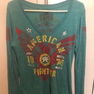 American fighter long sleeve shirt